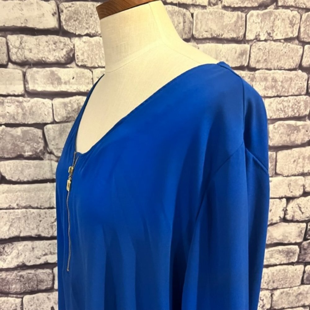 Tacera Blue Long Sleeve Blouse Size 3X - Picture 5 of 9